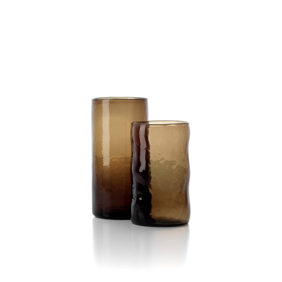 Drinkglas Dusk hoog – gerecycled glas, antraciet, ø8×13 cm