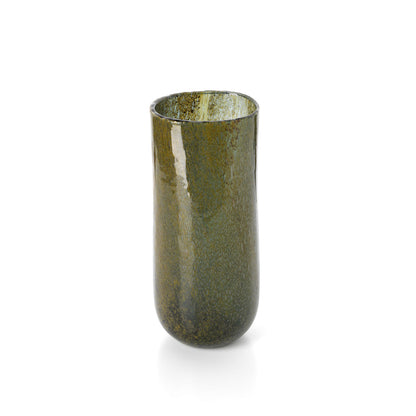 Vaas Forest – glas, olijfgroen, ø14×33 cm, hoog
