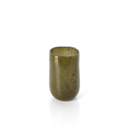 Vaas Forest – glas, olijfgroen, ø13×22 cm, laag