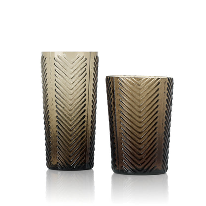 Drinkglas Herringbone – rookglas, ø6×10 cm
