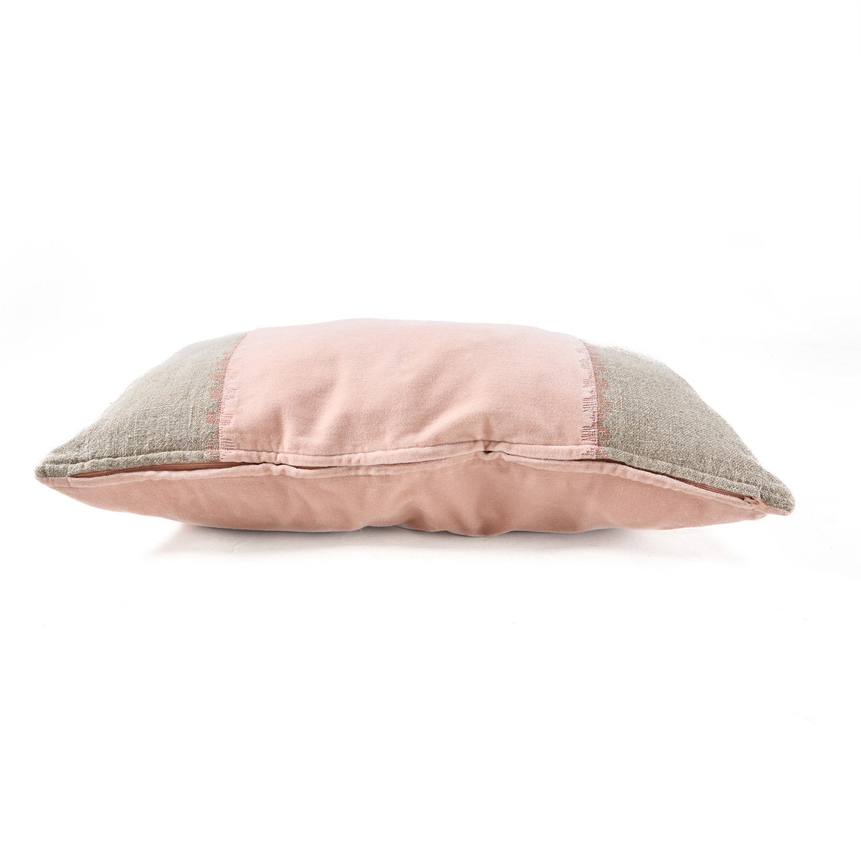 Kussenhoes Velvet Divorce – linnen/fluweel, naturel roze, 30x50 cm