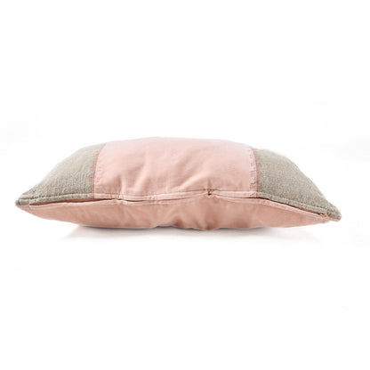 Kussenhoes Velvet Divorce – linnen/fluweel, naturel roze, 30x50 cm
