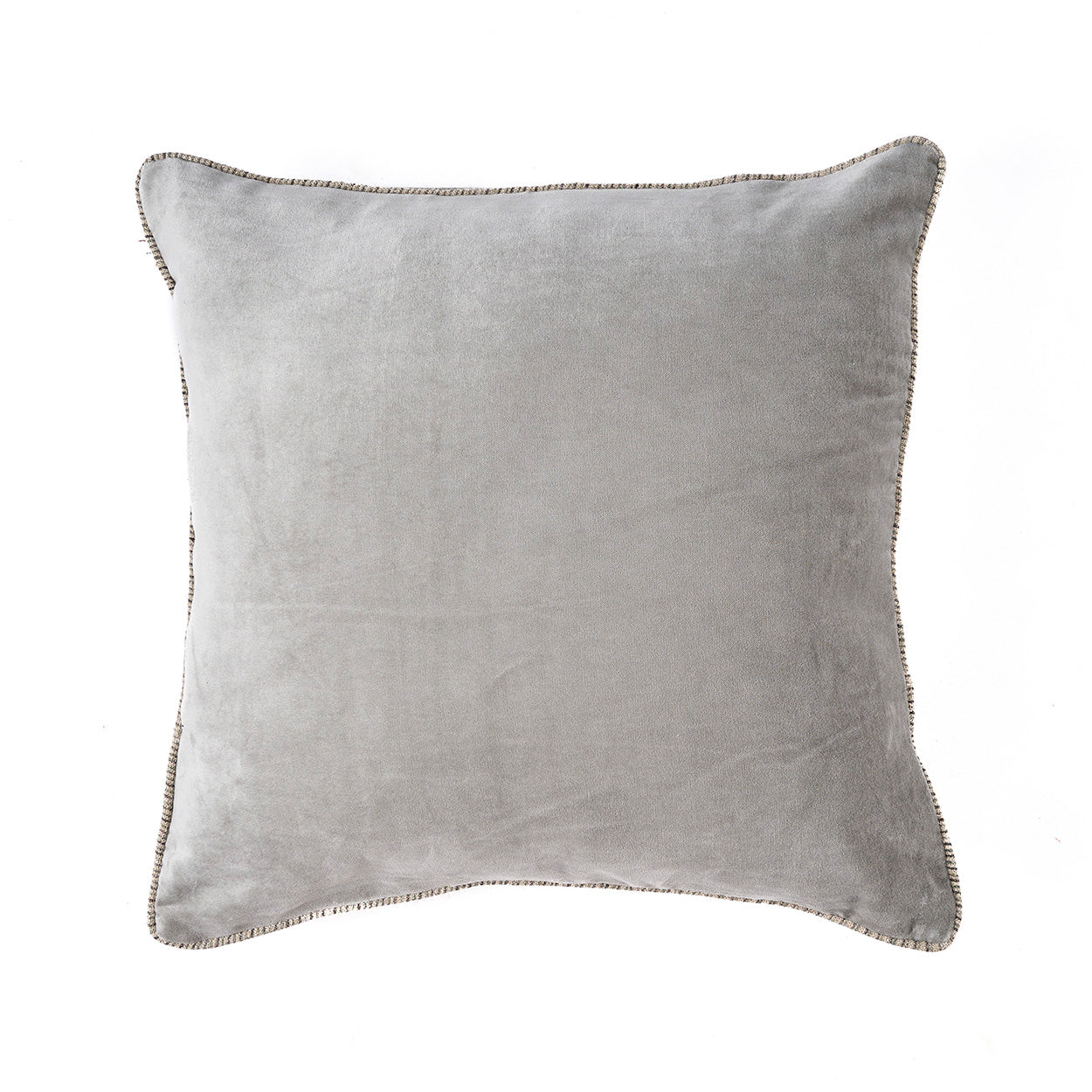 Kussenhoes Velvet Crush – fluweel, grijs, 50×50 cm