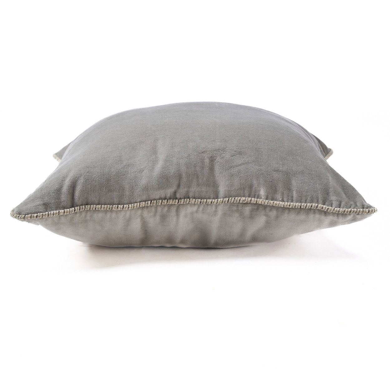 Der Samtkissenbezug Velvet Crush – Grau – 50x50
