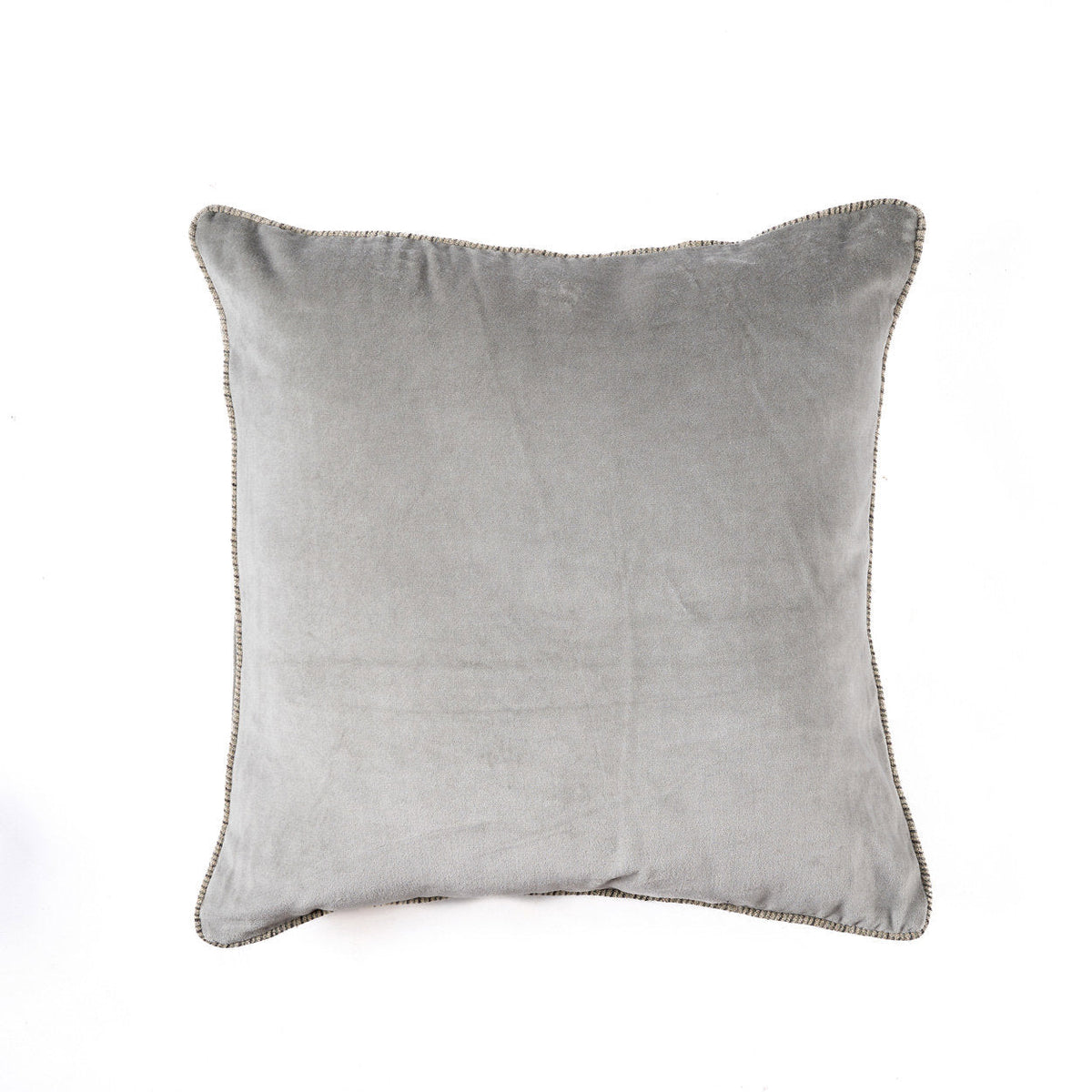 Der Samtkissenbezug Velvet Crush – Grau – 50x50