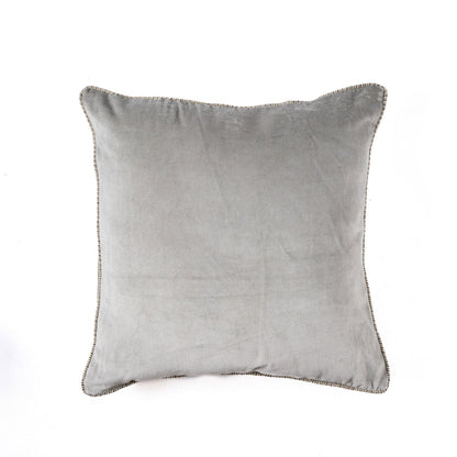 Der Samtkissenbezug Velvet Crush – Grau – 50x50