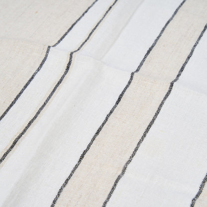 Servet Provence – linnen, naturel/zwart/wit, 45x45 cm
