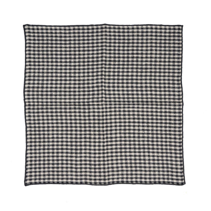 Servet Picknick – linnen, naturel/zwart, 45x45 cm