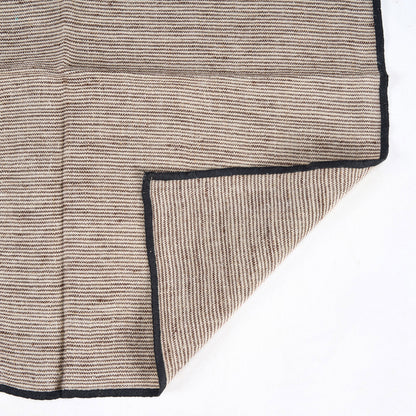 Servet Code – linnen, naturel/zwart, 45x45 cm