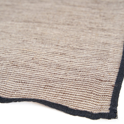 Servet Code – linnen, naturel/zwart, 45x45 cm