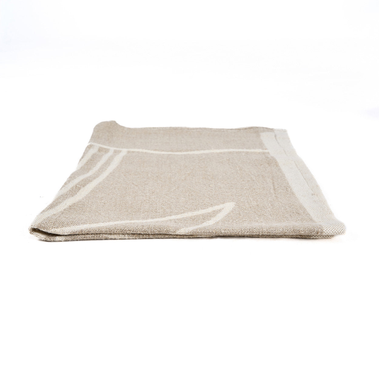 De Linen Palm Tree Keukendoek - Natural White - 50x70