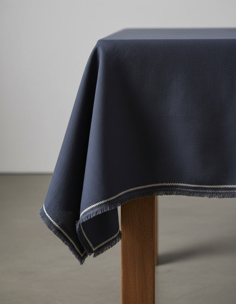 Die Toskana-Tischdecke - Schwarz Natur - 150x250