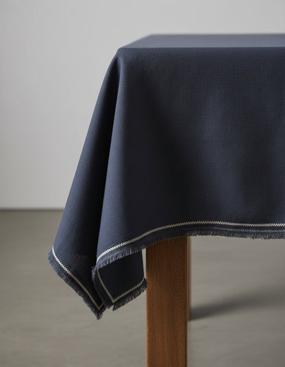 Die Toskana-Tischdecke - Schwarz Natur - 150x300