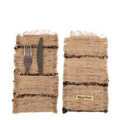The Oh My Gee Cutlery Holder - Beige Black