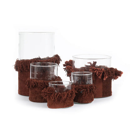 The Oh My Gee Candle Holder - BurgundyVelvet - S