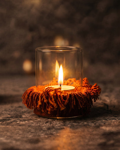 The Oh My Gee Candle Holder - Rust Velvet - M
