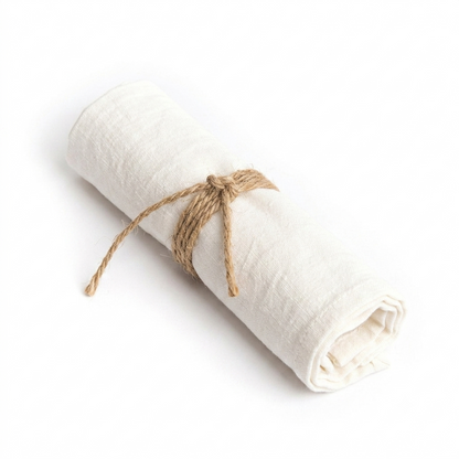 Servet – linnen, wit, 45x45 cm