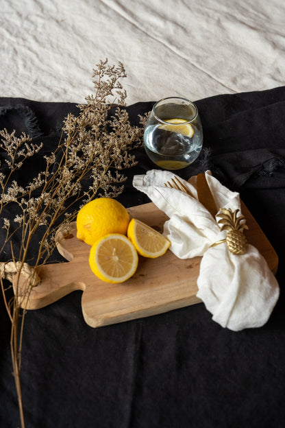 Servet – linnen, wit, 45x45 cm