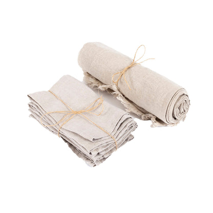 Die Leinentischdecke - Beige - 150x150