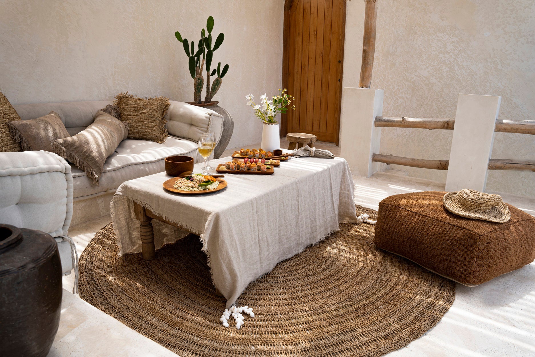 Die Leinentischdecke - Beige - 150x250