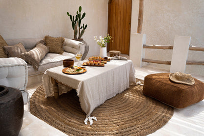 Die Leinentischdecke - Beige - 150x250