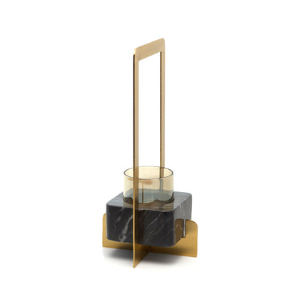 Der Marbre d’Or Kerzenständer – Gold Schwarz – L