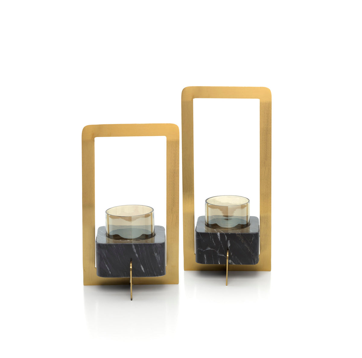 Der Marbre d’Or Kerzenständer – Gold Schwarz – L