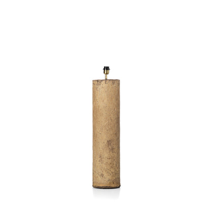 Vloerlamp Totem – papier-maché, modderbruin, ø20×75 cm