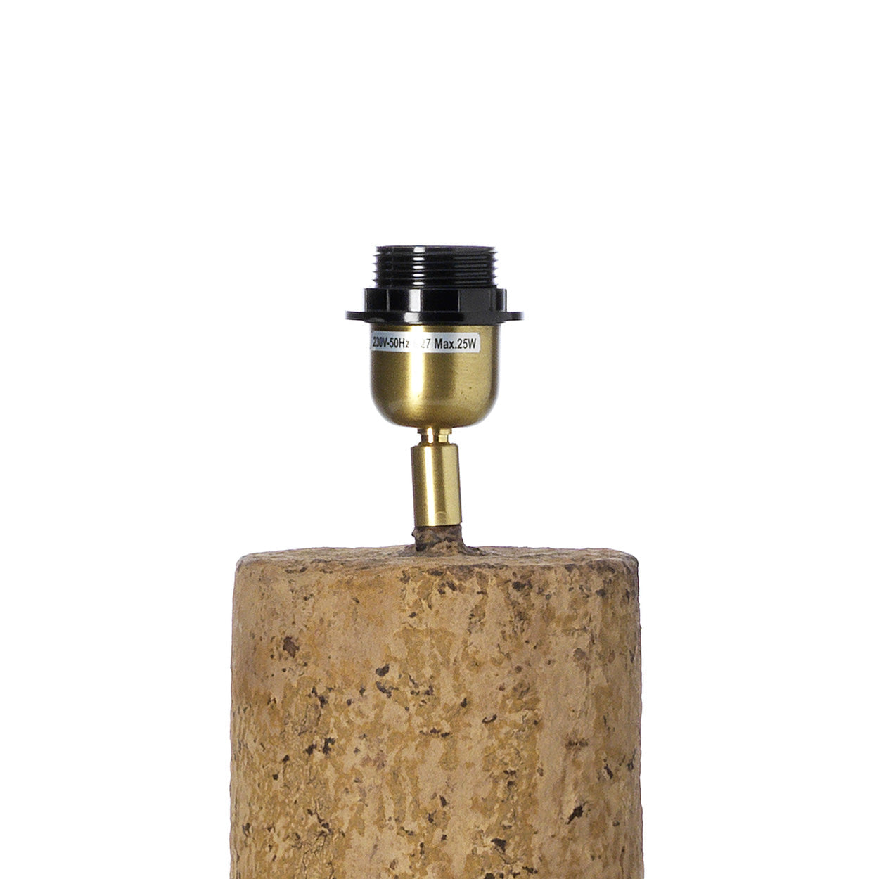 Vloerlamp Totem – papier-maché, modderbruin, ø20×75 cm