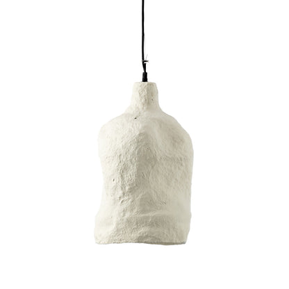 Hanglamp Moloko – papier-maché, wit, ø28×46 cm