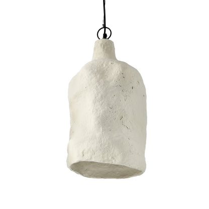 Hanglamp Moloko – papier-maché, wit, ø28×46 cm