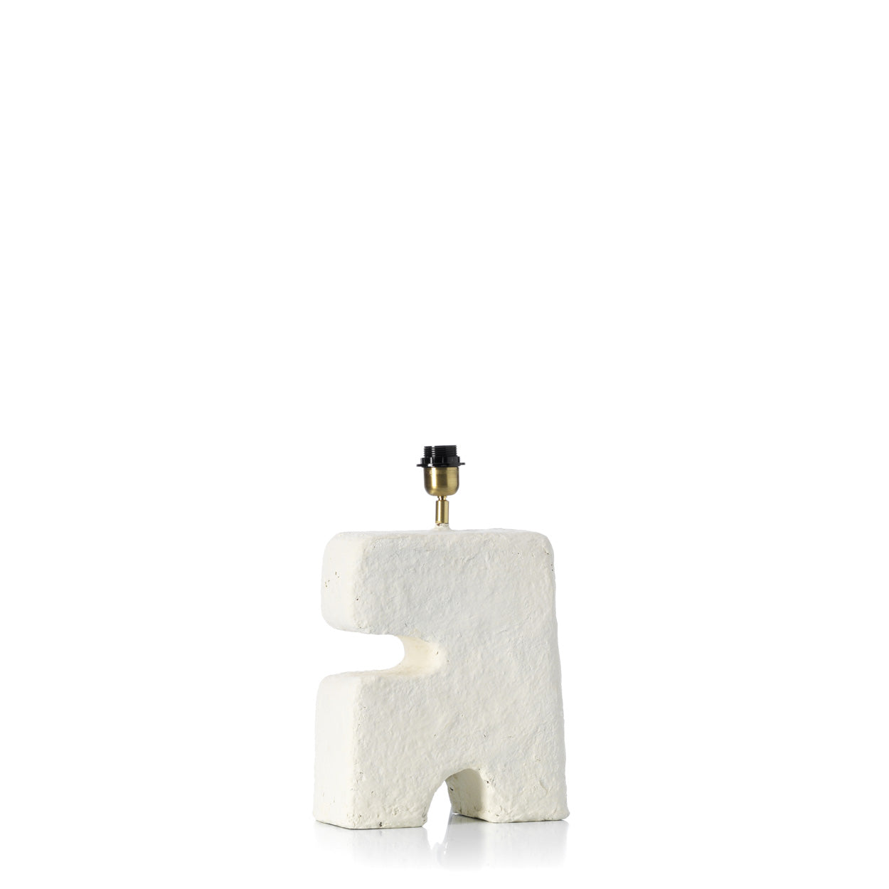 Tafellamp L’Objet – papier-maché, wit, M, 13x26x32 cm