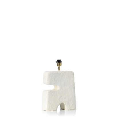 Tafellamp L’Objet – papier-maché, wit, M, 13x26x32 cm