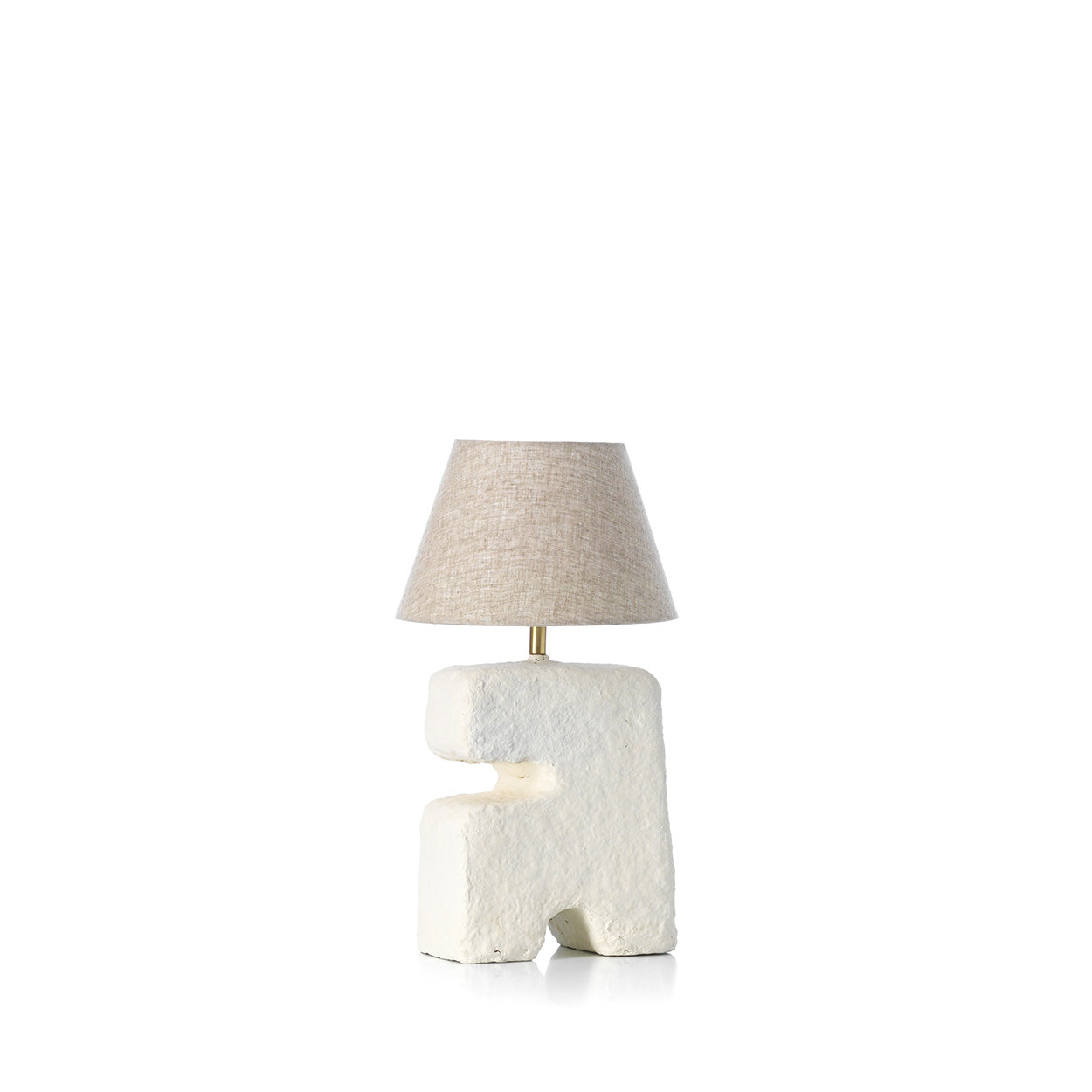 Tafellamp L'Objet – papier-maché, wit, 20x12x25 cm