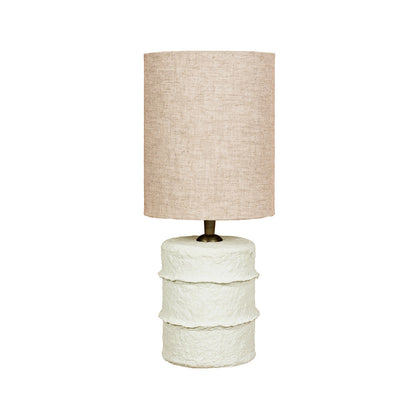 Tafellamp Contour – papier-maché, wit, S