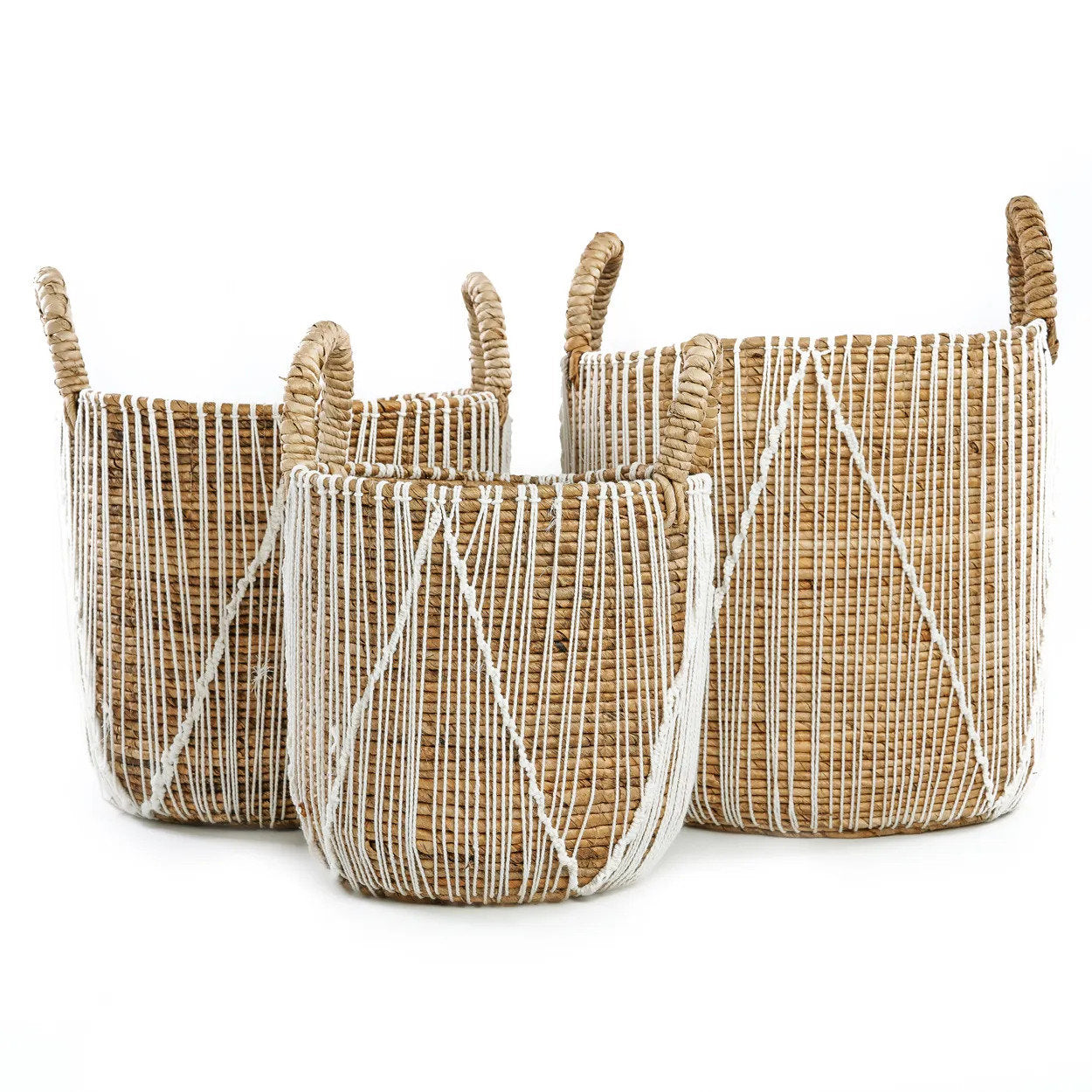 The Straight Stitched Macrame Basket - L
