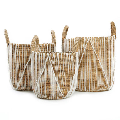 The Straight Stitched Macrame Basket - L