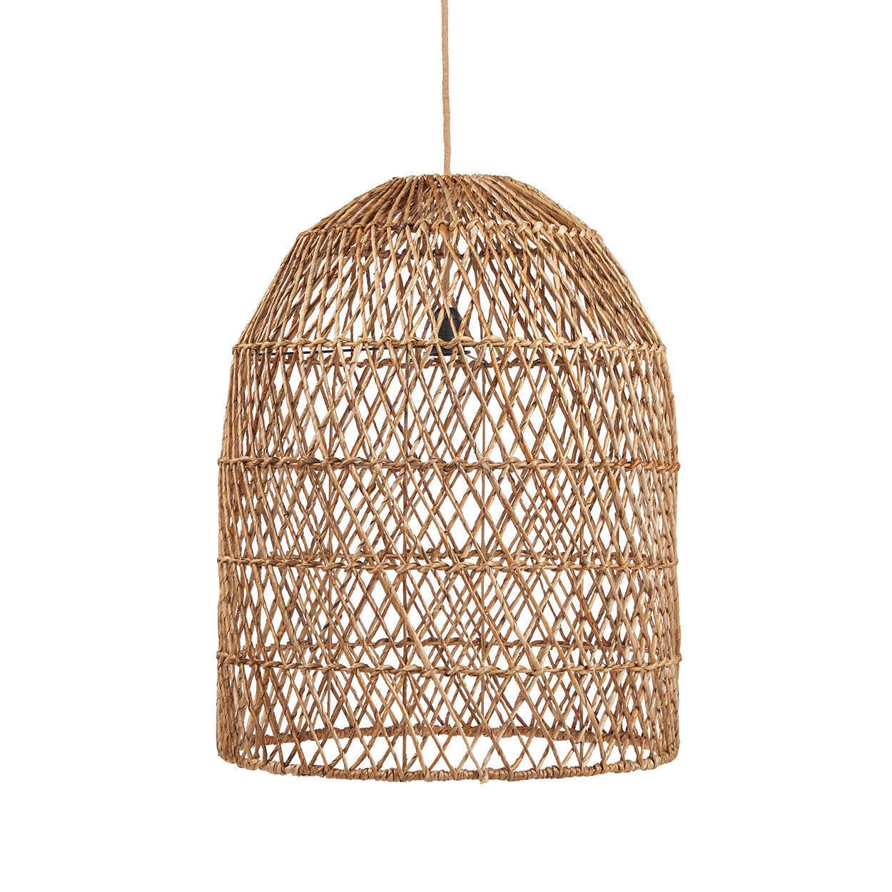 Lampenkap Xiomara – bananenblad, naturel, ø55×70 cm