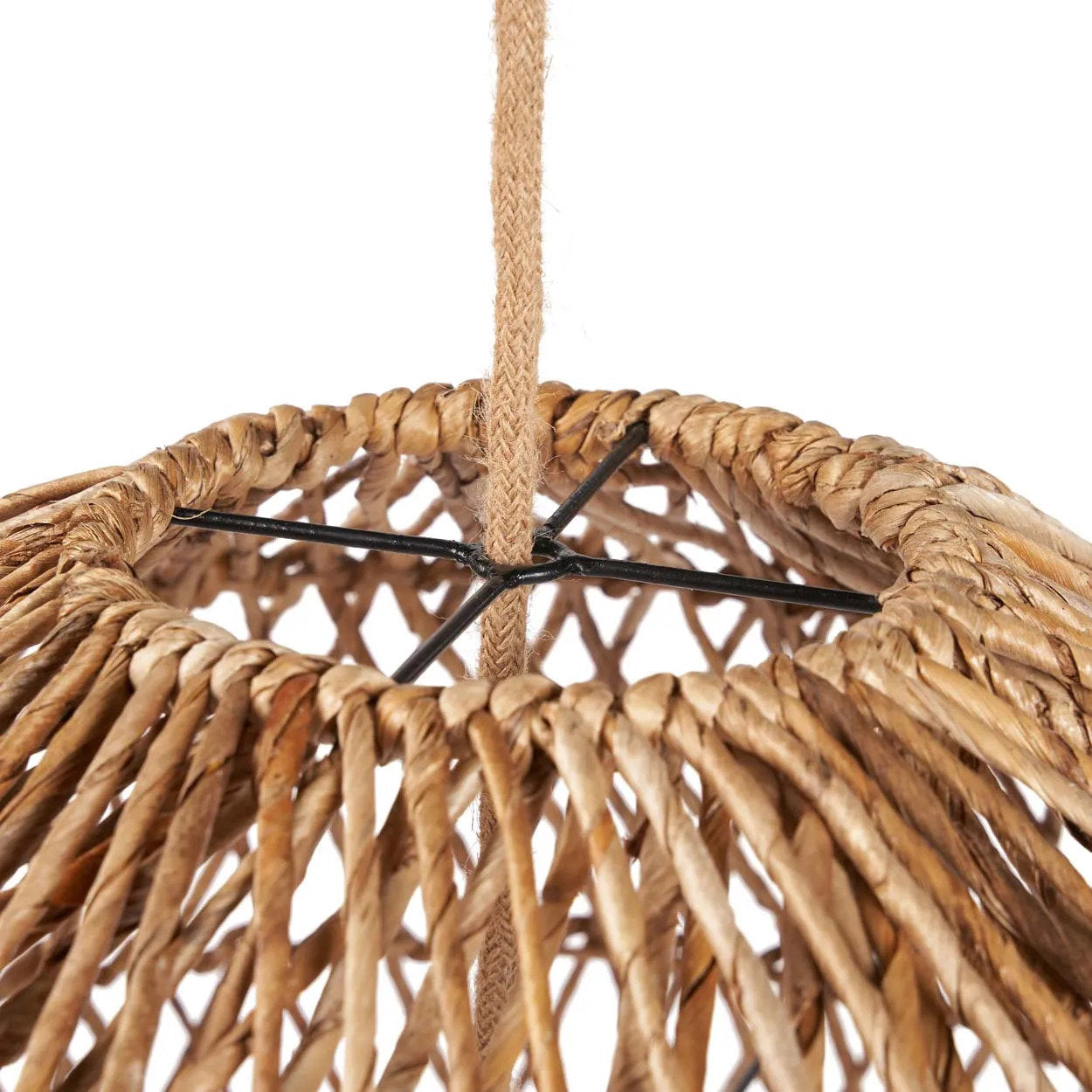 Lampenkap Xiomara – bananenblad, naturel, ø55×70 cm