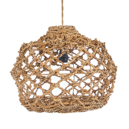 Hanglamp Banara – bananenblad, naturel, ø45×35 cm
