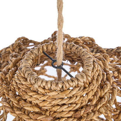 Hanglamp Banara – bananenblad, naturel, ø45×35 cm