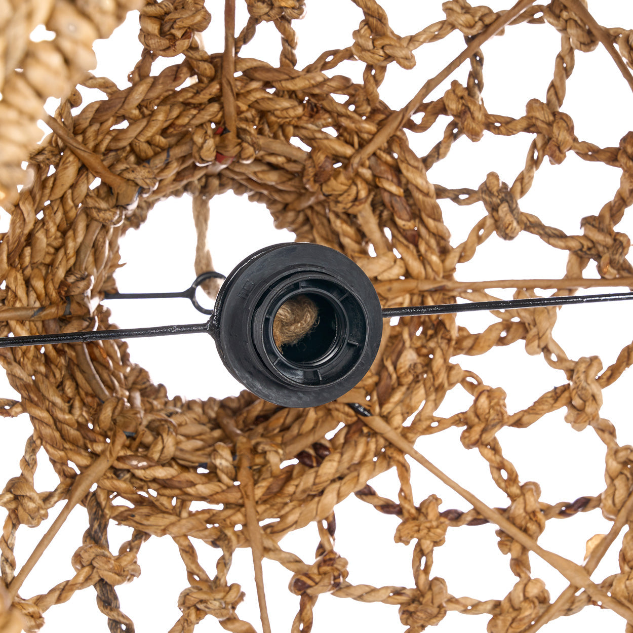Hanglamp Banara – bananenblad, naturel, ø45×35 cm