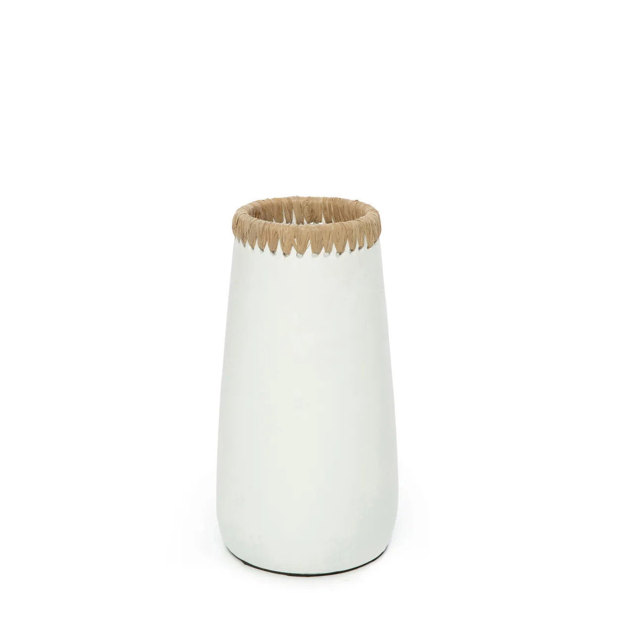 Die hinterhältige Vase - Weiß Natur - M