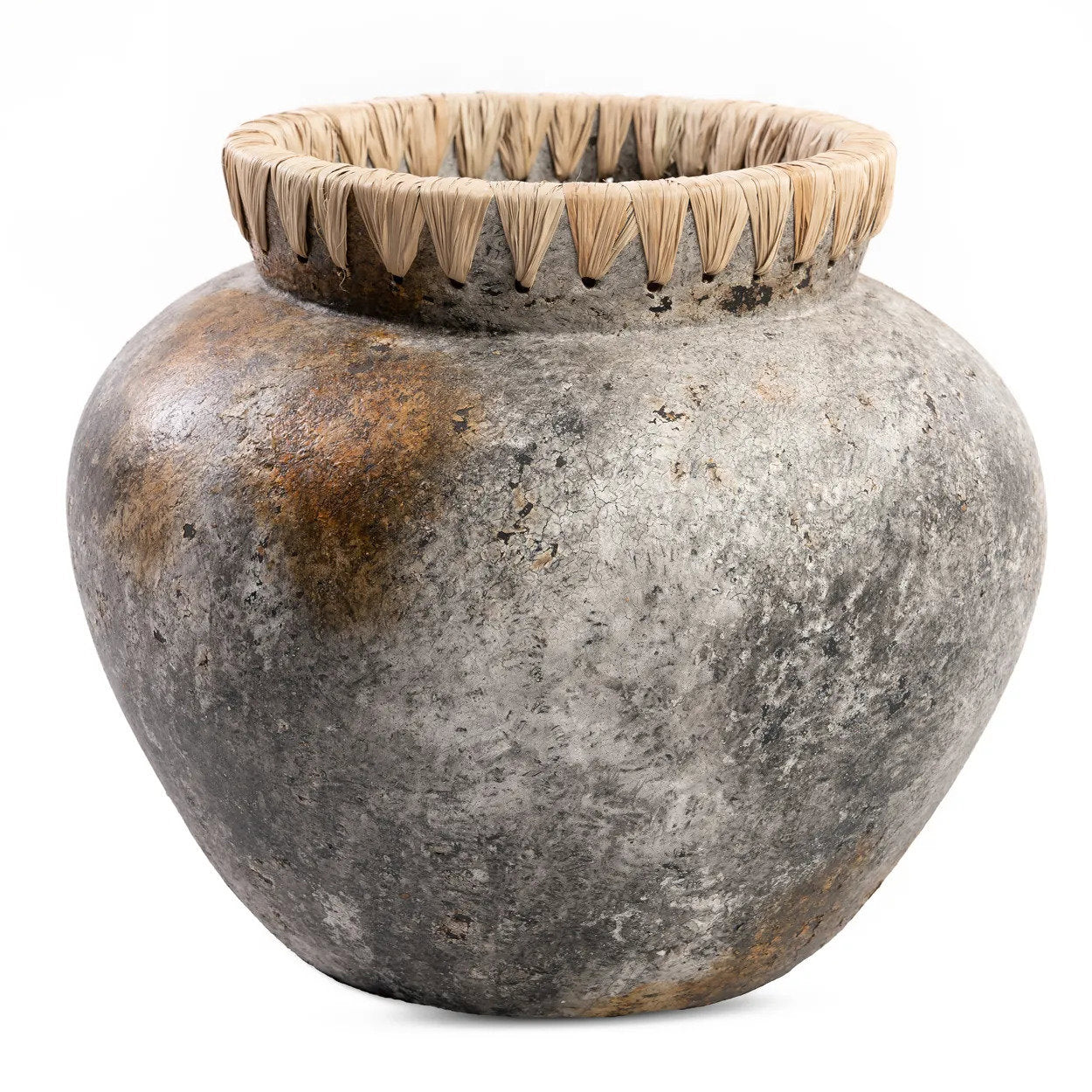 Die stylische Vase – Antikgrau – L