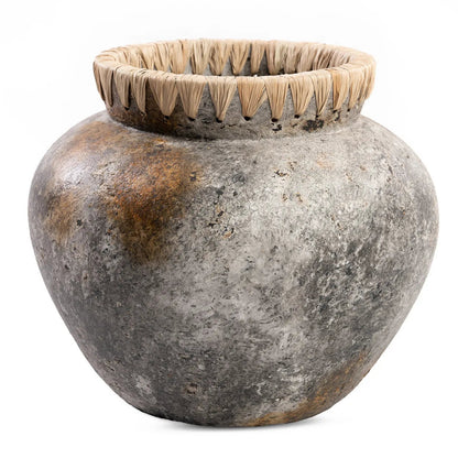 Die stylische Vase – Antikgrau – L