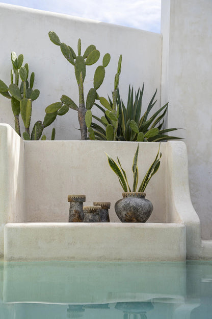 Die stylische Vase – Antikgrau – L