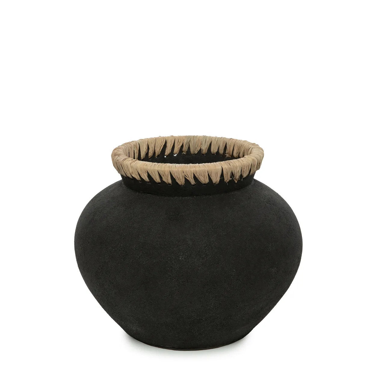 Die stylische Vase - Schwarz Natur - M