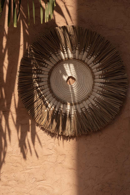 The Raffia Macramé Wall Deco - White Natural