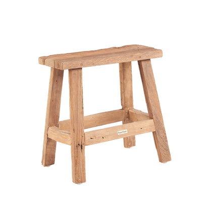 Kruk Fab Rustic – teakhout, naturel, 27x50x50 cm