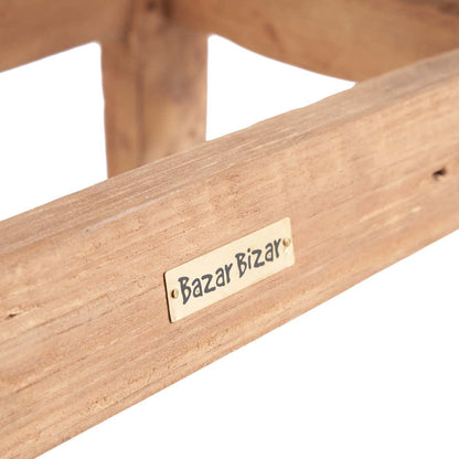 Kruk Fab Rustic – teakhout, naturel, 27x50x50 cm